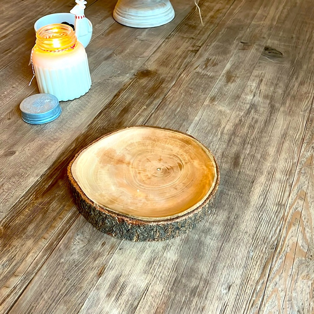 Hand-made from Mango wood- great accent or serving piece for your home!